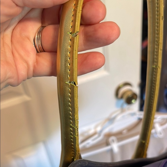 Moost beach bag navy and Gold interchangeable handlesTote - Picture 5 of 8